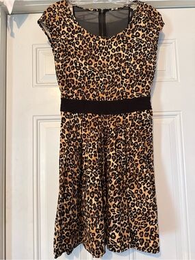 Guess Leopard Print Dress with Black Trim